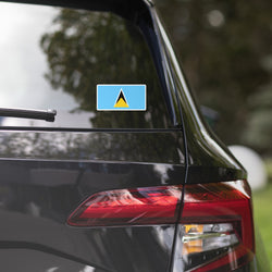 St. Lucia Lucian Flagge Auto Aufkleber Laptop Aufkleber Aufkleber Reise Souvenir Geschenkidee