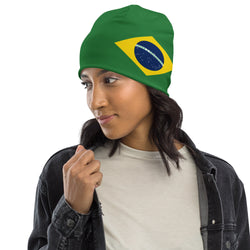 Brasilien Brasilien Brasilianische Flagge Beanie Wintermütze Warme Unisex-Mütze Superweiche Reise-Souvenir-Geschenkidee