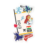 Erbil Kurdistan Kurd Kurdish Flag Sticker Laptop Decals Custom Stickers Decals & Skins