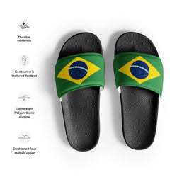 Brasilien Brasil Brasilianische Flagge Damen Slides Sandalen Sommer Strandschuhe bunte Flip-Flops Tanga