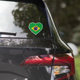 Brazil Brasil Brazilian Flag Sticker Heart Flag Stickers Laptop Decals Travel Souvenir Stickers Decals & Skins