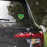 Brazil Brasil Brazilian Flag Sticker Heart Flag Stickers Laptop Decals Travel Souvenir Stickers Decals & Skins