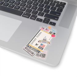 United States American Flag Stickers Laptop Decals Travel Souvenir Stickers Decals & Skins