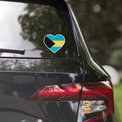 Bahamas Bahamian Flag Sticker Heart Flag Stickers Laptop Decals Travel Souvenir Stickers Decals & Skins