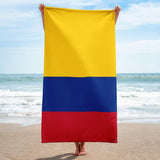 Kolumbien, kolumbianische Flagge, Strandtuch, Pooltücher, Bad, Sauna, Badezimmer, Urlaub, Reisen, Sommer, Geschenkidee