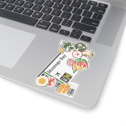 Montego Bay Jamaica Jamaican Flag Stickers Laptop Decals Travel Souvenir Stickers Decals & Skins
