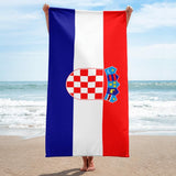 Kroatien Kroatische Flagge Strandtuch Pool Handtücher Bad Sauna Badezimmer Urlaub Reisen Sommer Geschenkidee