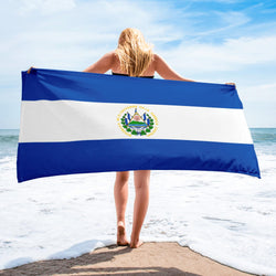 El Salvador Salvadorianische Flagge Strandtuch Pool Handtücher Bad Sauna Badezimmer Urlaub Reise Sommer Geschenkidee