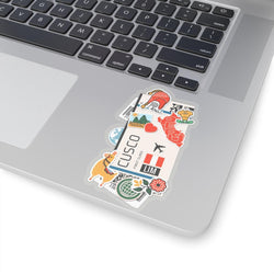 Cusco Peru Peruvian Flag Stickers Laptop Decals Travel Souvenir Stickers Decals & Skins