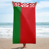 Weißrussland Weißrussische Flagge Strandtuch Pool Handtücher Bad Sauna Urlaub Reise Sommer Geschenkidee