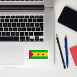 São Tomé and Príncipe Flag Sticker Decal Stickers Laptop decal  Travel Souvenir Tourist Beach Lover Food Destination Patriot Gifts
