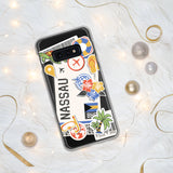 Nassau Bahamas Bahamian Flag Samsung Galaxy Case S23 S22 S21 S20 S10 Ultra Plus and Fe Personalized Custom City Name Samsung Galaxy Case