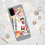 Winnipeg Manitoba Canada Canadian Flag Samsung Galaxy Case S23 S22 S21 S20 S10 Ultra Plus and Fe Personalized Custom City Name