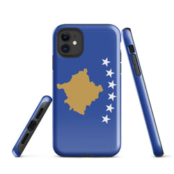 Funda para iPhone 15, 14, 13, 12 y 11 Pro Max Plus Mini con la bandera de Kosovo Ideas para regalos Mapa del país Horizonte Regalo para ella Ideas para él Recuerdo de viaje
