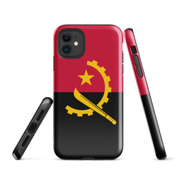 Funda para iPhone 15, 14, 13, 12, 11 Pro Max Plus Mini con bandera de Angola, regalo de recuerdo de viaje