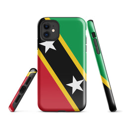 Funda para iPhone 15, 14, 13, 12, 11 Pro Max Plus Mini con la bandera de San Cristóbal y Nieves, regalo de recuerdo de viaje