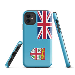 Funda para iPhone 15, 14, 13, 12, 11 Pro Max Plus Mini con bandera de Fiji, regalo de recuerdo de viaje