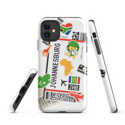 Funda para iPhone 15, 14, 13, 12, 11 Pro Max Plus Mini con bandera africana de Johannesburgo, regalo de recuerdo de viaje