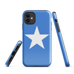 Funda para iPhone 15, 14, 13, 12, 11 Pro Max Plus Mini con bandera de Somalia, regalo de viaje, recuerdo personalizado, nombre de ciudad