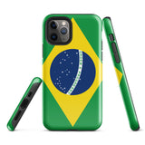 Funda para iPhone 15, 14, 13, 12, 11 Pro Max Plus Mini, resistente y protectora, con bandera brasileña