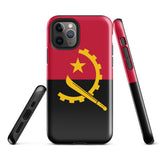 Funda para iPhone 15, 14, 13, 12, 11 Pro Max Plus Mini con bandera de Angola, regalo de recuerdo de viaje