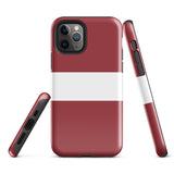 Funda para iPhone 15, 14, 13, 12, 11 Pro Max Plus Mini con bandera de Letonia, regalo de recuerdo de viaje