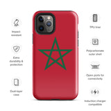 Funda para iPhone 15, 14, 13, 12, 11 Pro Max Plus Mini con bandera marroquí, regalo de recuerdo de viaje