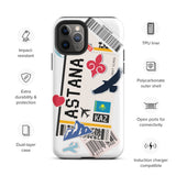 Astana Kazakhstan kazakh Flag iPhone Case 15 14 13 12 11 Pro Max Plus Mini Gift Travel Souvenir