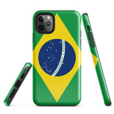 Funda para iPhone 15, 14, 13, 12, 11 Pro Max Plus Mini, resistente y protectora, con bandera brasileña