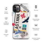 Astana Kazakhstan kazakh Flag iPhone Case 15 14 13 12 11 Pro Max Plus Mini Gift Travel Souvenir