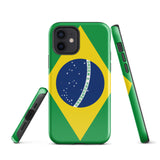 Funda para iPhone 15, 14, 13, 12, 11 Pro Max Plus Mini, resistente y protectora, con bandera brasileña