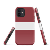 Funda para iPhone 15, 14, 13, 12, 11 Pro Max Plus Mini con bandera de Letonia, regalo de recuerdo de viaje