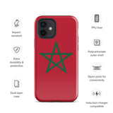 Funda para iPhone 15, 14, 13, 12, 11 Pro Max Plus Mini con bandera marroquí, regalo de recuerdo de viaje