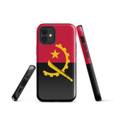 Funda para iPhone 15, 14, 13, 12, 11 Pro Max Plus Mini con bandera de Angola, regalo de recuerdo de viaje