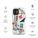 Astana Kazakhstan kazakh Flag iPhone Case 15 14 13 12 11 Pro Max Plus Mini Gift Travel Souvenir