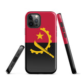 Funda para iPhone 15, 14, 13, 12, 11 Pro Max Plus Mini con bandera de Angola, regalo de recuerdo de viaje
