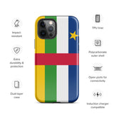 Central African Republic Flag iPhone Case 15 14 13 12 11 Pro Max Plus Mini Gift Travel Souvenir