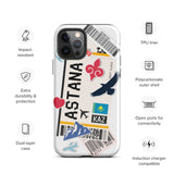 Astana Kazakhstan kazakh Flag iPhone Case 15 14 13 12 11 Pro Max Plus Mini Gift Travel Souvenir
