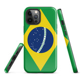 Funda para iPhone 15, 14, 13, 12, 11 Pro Max Plus Mini, resistente y protectora, con bandera brasileña
