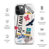 Astana Kazakhstan kazakh Flag iPhone Case 15 14 13 12 11 Pro Max Plus Mini Gift Travel Souvenir