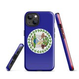 Belize Belizean Flag iPhone Case 15 14 13 12 11 Pro Max Plus Mini Gift Ideas Country Map Skyline Gift For Her Him Ideas Travel  Souvenir
