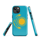 Kazakhstan kazakh Flag iPhone Case 15 14 13 12 11 Pro Max Plus Mini Gift Ideas Country Map Skyline Gift For Her Him Ideas Travel  Souvenir