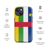 Central African Republic Flag iPhone Case 15 14 13 12 11 Pro Max Plus Mini Gift Travel Souvenir