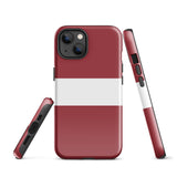 Funda para iPhone 15, 14, 13, 12, 11 Pro Max Plus Mini con bandera de Letonia, regalo de recuerdo de viaje