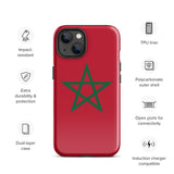 Funda para iPhone 15, 14, 13, 12, 11 Pro Max Plus Mini con bandera marroquí, regalo de recuerdo de viaje