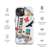 Astana Kazakhstan kazakh Flag iPhone Case 15 14 13 12 11 Pro Max Plus Mini Gift Travel Souvenir