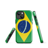 Funda para iPhone 15, 14, 13, 12, 11 Pro Max Plus Mini, resistente y protectora, con bandera brasileña