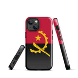 Funda para iPhone 15, 14, 13, 12, 11 Pro Max Plus Mini con bandera de Angola, regalo de recuerdo de viaje