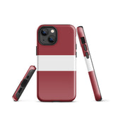 Funda para iPhone 15, 14, 13, 12, 11 Pro Max Plus Mini con bandera de Letonia, regalo de recuerdo de viaje
