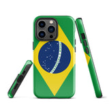 Funda para iPhone 15, 14, 13, 12, 11 Pro Max Plus Mini, resistente y protectora, con bandera brasileña